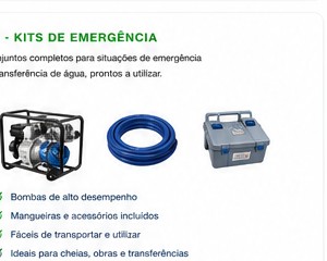 Kits de emergência para drenagem