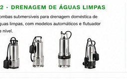 Bombas para drenagem de águas limpas